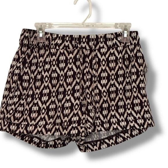 Old Navy Pants - Old Navy Women’s Linen Blend Mid Rise Abstract Pattern Pull On  Shorts S NWT
